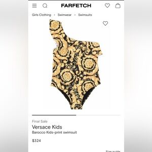 Versace Kids Barocco Kids-print swimsuit